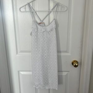 So white swimsuit cover up